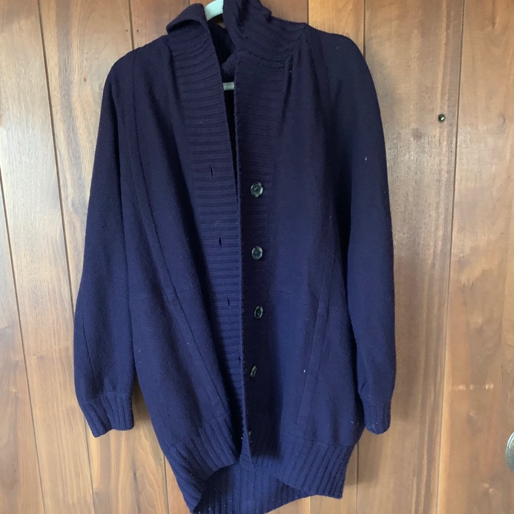 DKNY Purple Wool Oversized Sweater